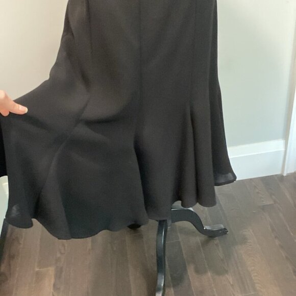 Melanie Lyne Black Flowy A-line skirt Size 10 - Picture 4 of 14